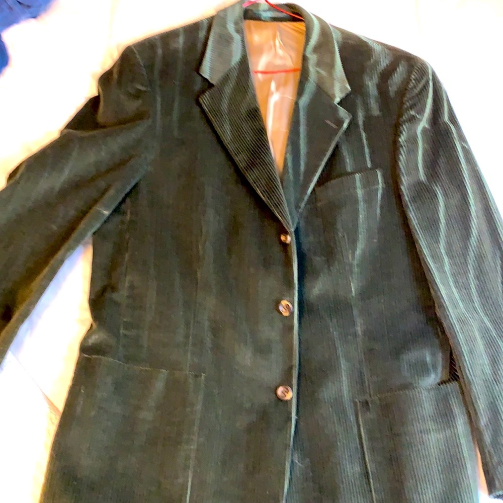 Greenish corduroy sports coat